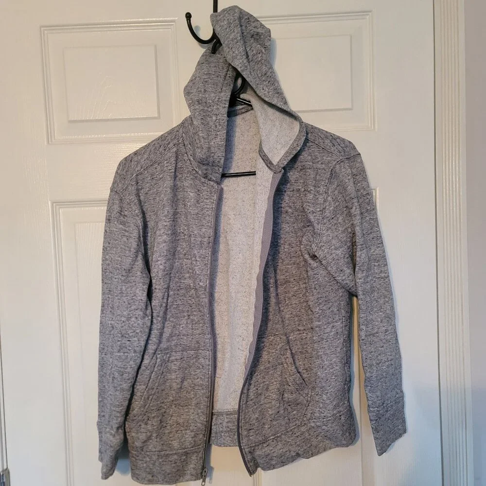 Kids grey full zip Old Navy hoodie sweatshirt - size XL (14-16)